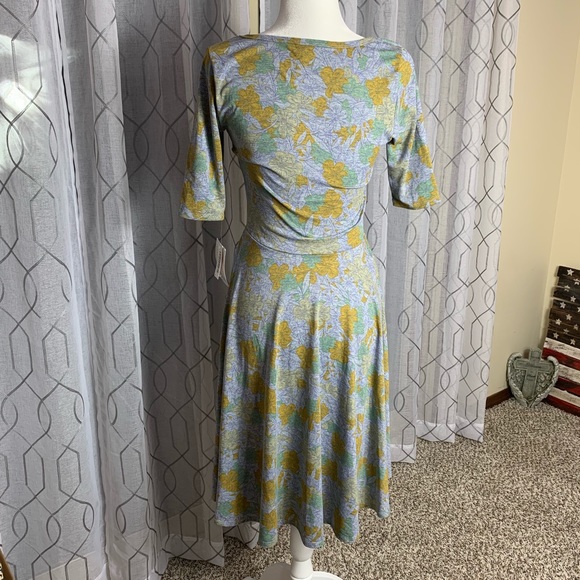 LuLaRoe Floral Print Nicole Dress Size Small - Picture 4 of 6